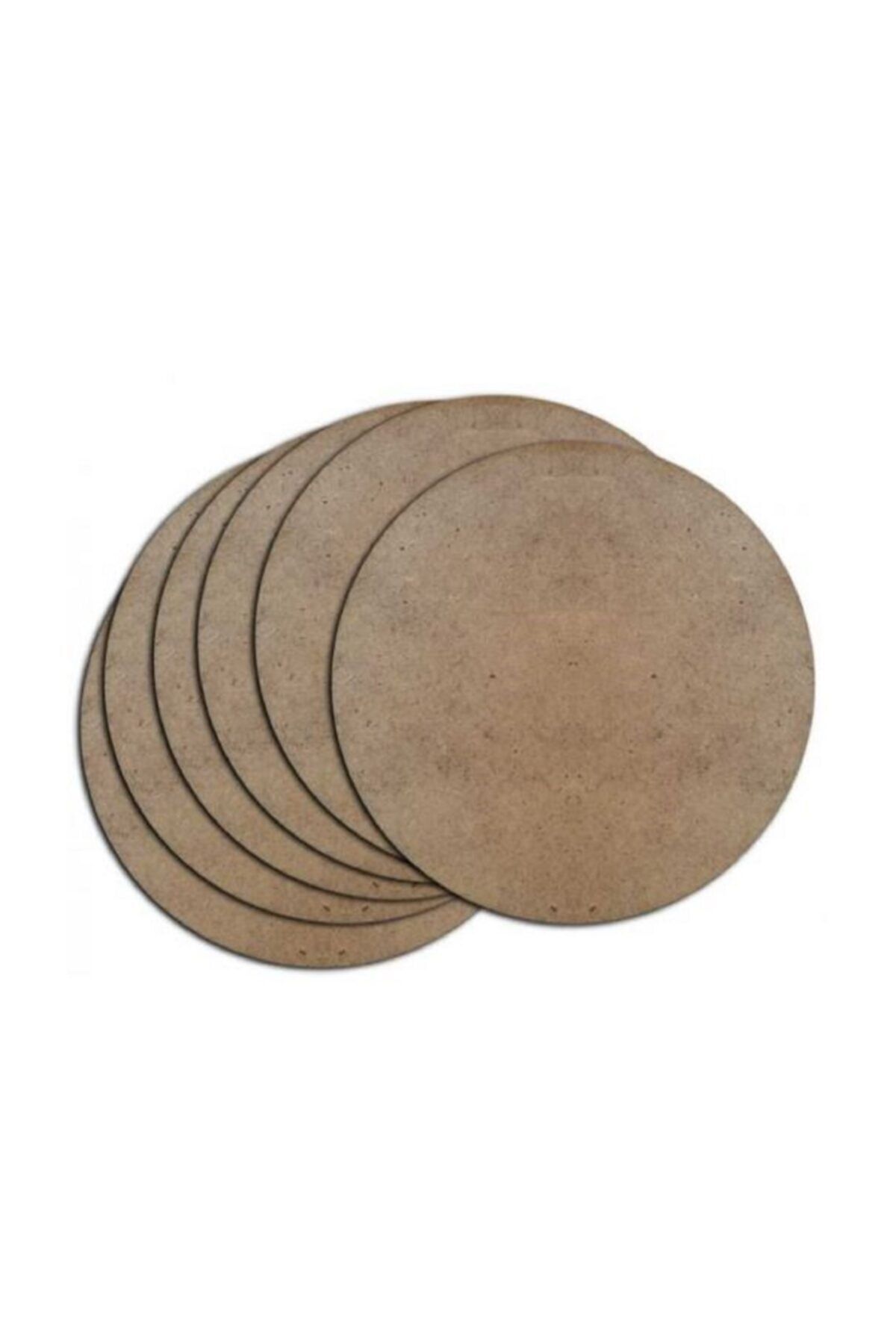 Ahşap Boyanabilir Yuvarlak Bardak Altı 11x11x0.3 Cm - 10 adet